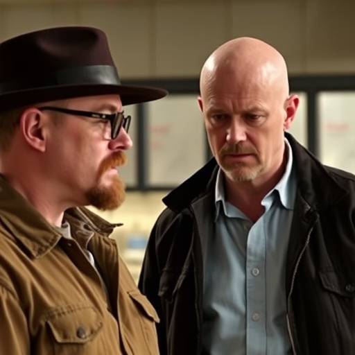 Walter White e Jesse Pinkman em uma cena de Breaking Bad